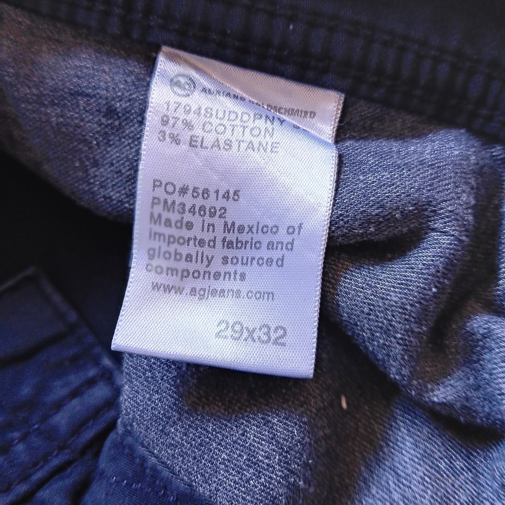 Adriano Goldschmied Jeans Mens 29x32 (*31x32) Everett AG Slim Straight Dark Blue - Picture 6 of 13